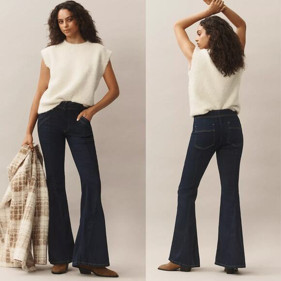 New Anthropologie Pilcro Puddle Flare Jeans - 28 waist - Picture 1 of 4